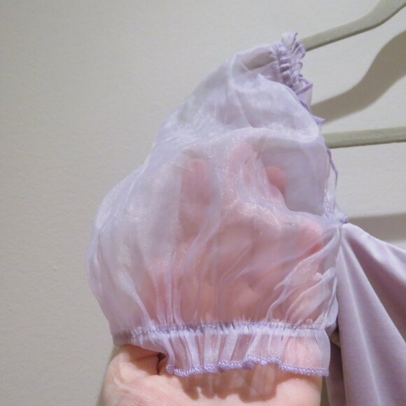 PRINCESS POLLY Girl In Love Bodysuit in Lilac Pastel Feminine Puff Sleeve Fairy - Picture 7 of 14